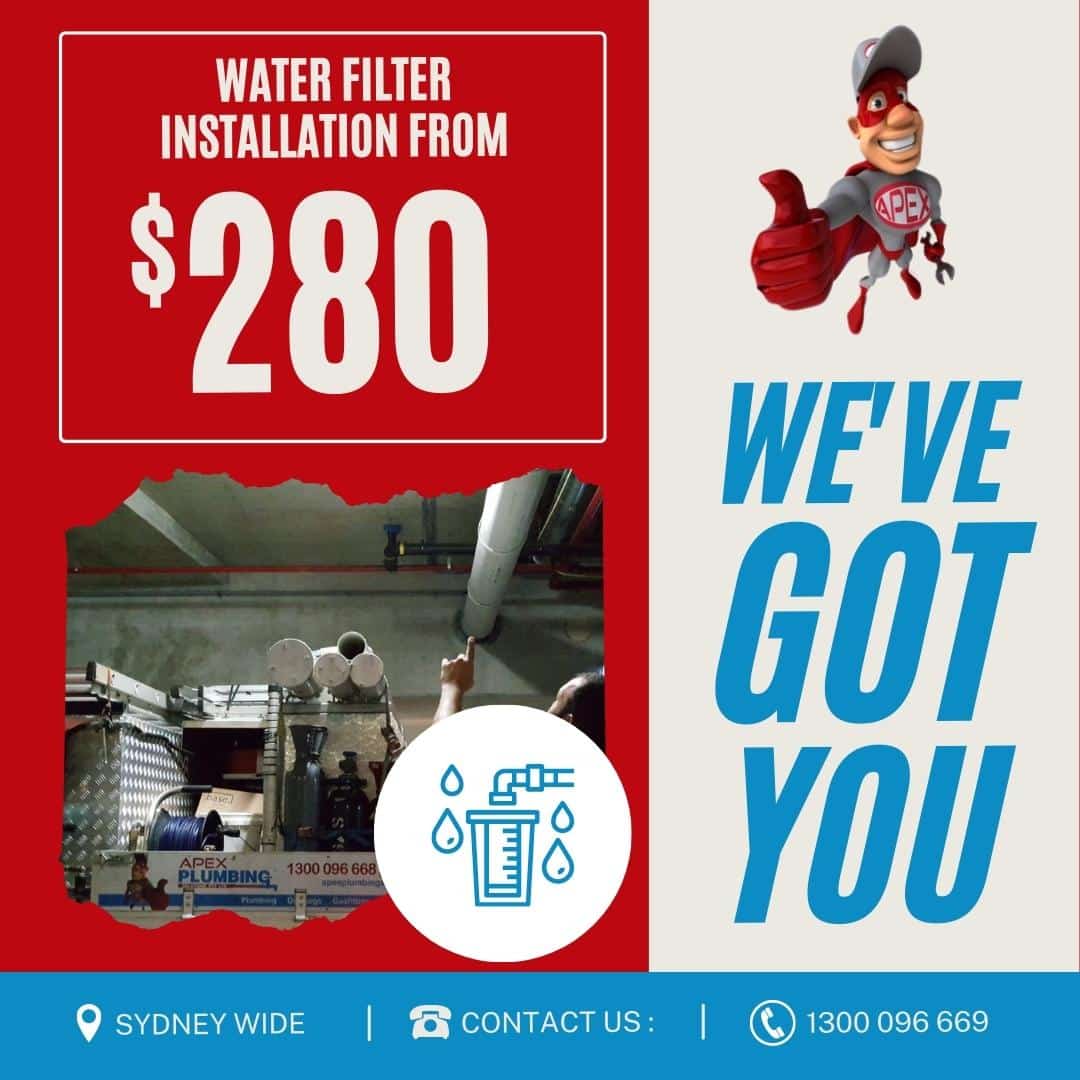 image presents Water filter installation